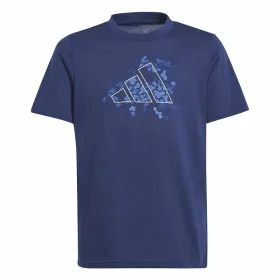 Vīriešu Krekls ar Īsām Piedurknēm Adidas Essentials Uni Train Zils