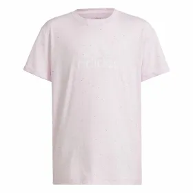 Child's Short Sleeve T-Shirt Adidas G Fi Bl Pink