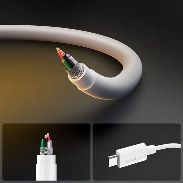 Spigen EB6010CC Essential - USB-C to USB-C Cable PD 60W 1m (White)