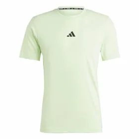 Vīriešu Krekls ar Īsām Piedurknēm Adidas Essentials Wo Logo Laima zaļa