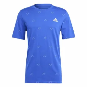 Футболка с коротким рукавом мужская Adidas Essentials Monogram Синий