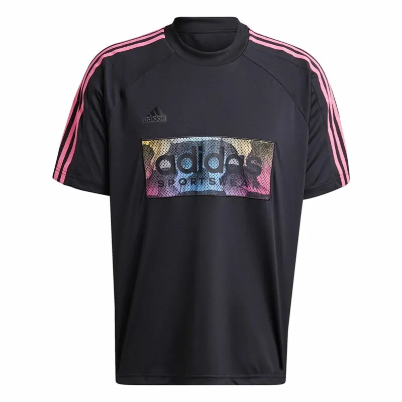 Vyriški marškinėliai su trumpomis rankovėmis Adidas Tiro Aop Juoda