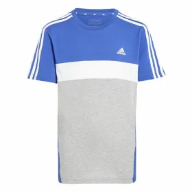 Детский Футболка с коротким рукавом Adidas 3S Tib Синий