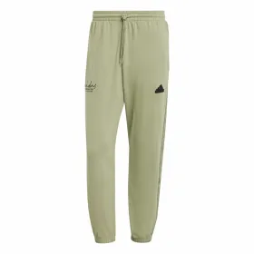 Garās sporta bikses Adidas Brand Love French Terry Zaļš Vīriešu