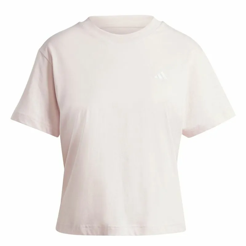 Moteriški marškinėliai su trumpomis rankovėmis Adidas Essentials Small Logo Rusvai gelsva Rožinė