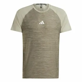 Футболка с коротким рукавом мужская Adidas Gym+ 3 Bandas Коричневый