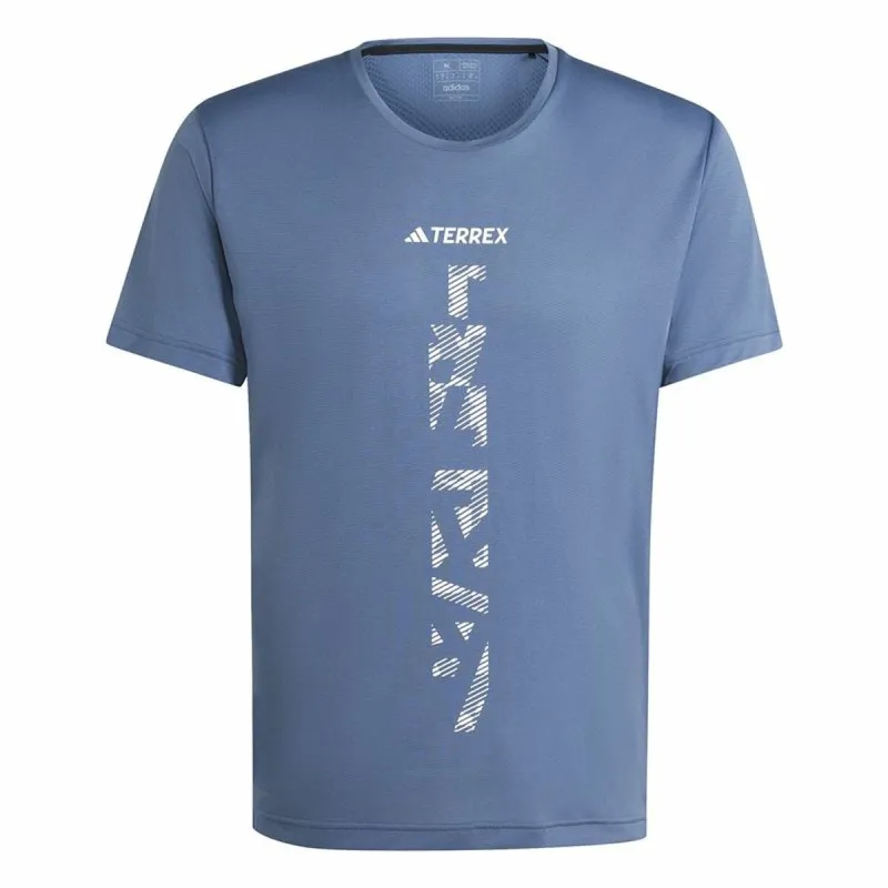 Men’s Short Sleeve T-Shirt Adidas Terrex Agravic Blue