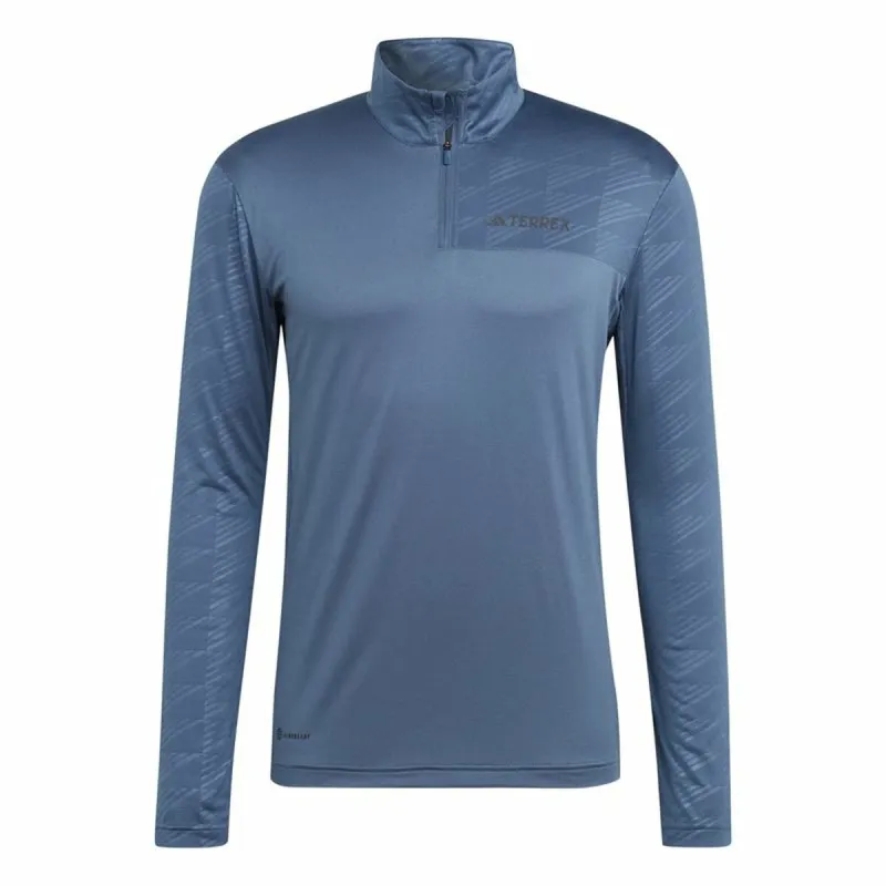 Vyriški marškinėliai su ilgomis rankovėmis Adidas Multi Half Zip Ls Mėlyna