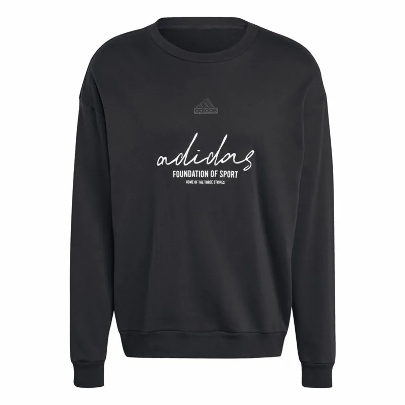Vyriškas džemperis be gobtuvo Adidas Brand Love French Terry Juoda