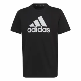 Детский Футболка с коротким рукавом Adidas Big Logo Чёрный