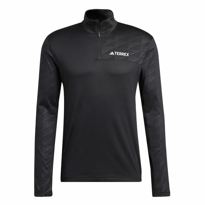 Vyriški marškinėliai su ilgomis rankovėmis Adidas Terrex Multi Half-Zip Juoda