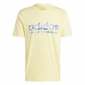 Футболка с коротким рукавом мужская Adidas House Of Tiro Summer Linear Graphic Жёлтый