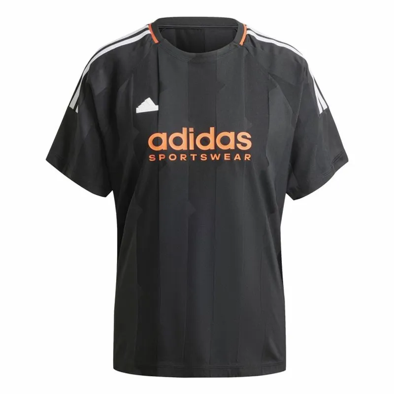 Moteriški marškinėliai su trumpomis rankovėmis Adidas Tiro Cut Juoda