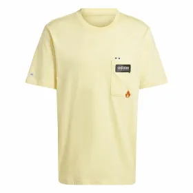 Футболка с коротким рукавом мужская Adidas Remoji Pocket Graphic Жёлтый Позолоченный