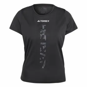Футболка с коротким рукавом женская Adidas Agr Shirt Чёрный