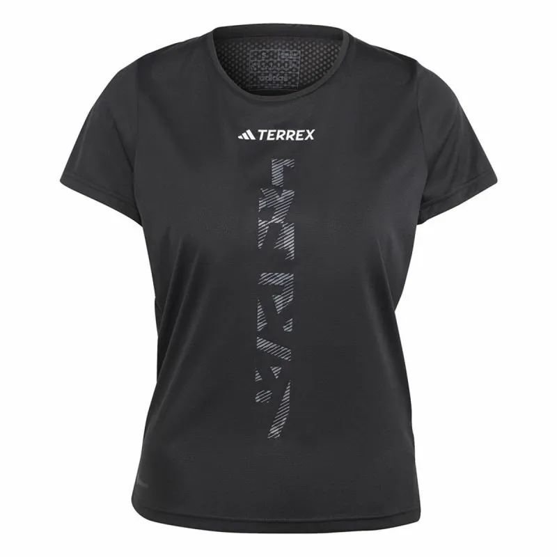 Moteriški marškinėliai su trumpomis rankovėmis Adidas Agr Shirt Juoda