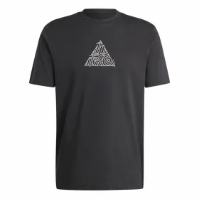Футболка с коротким рукавом мужская Adidas House Of Tiro Metallic Graphic Чёрный
