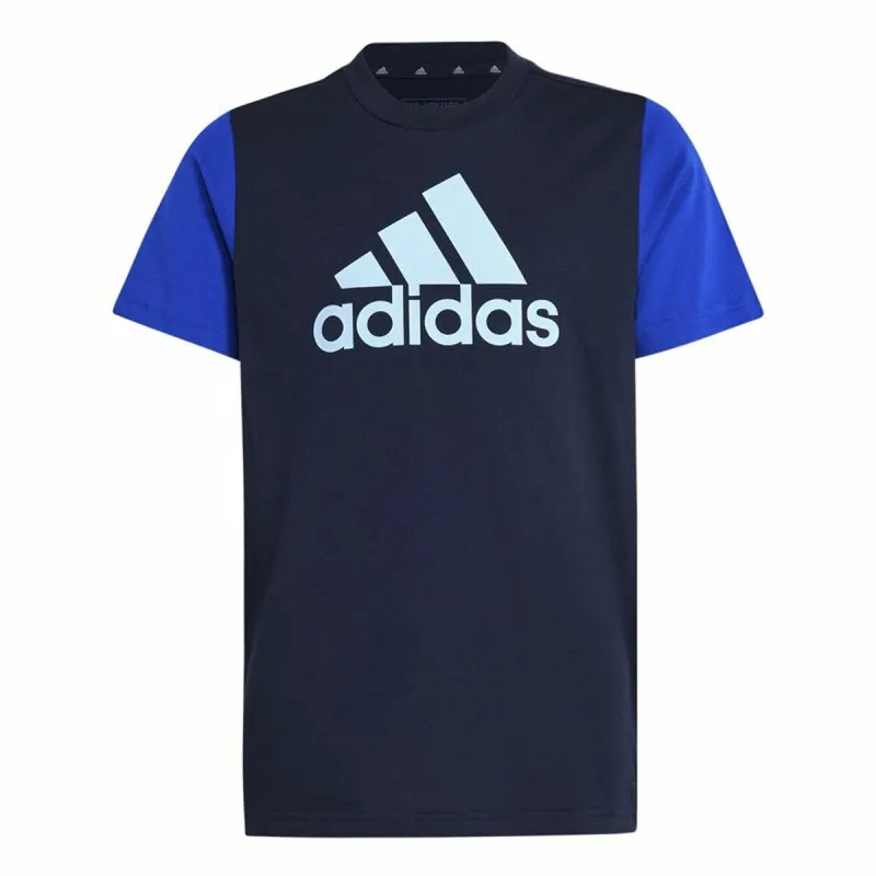 Bērnu Krekls ar Īsām Piedurknēm Adidas Essentials Zils