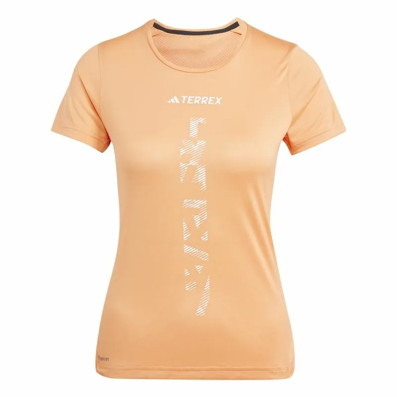 Moteriški marškinėliai su trumpomis rankovėmis Adidas Agravic Shirt Oranžinė