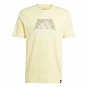 Футболка с коротким рукавом мужская Adidas Codes Bos Graphic Жёлтый