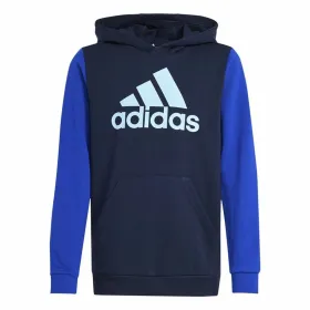 Bērnu Sporta Krekls ar Kapuci Adidas Essentials Big Logo Colorblock Zils