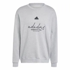 Vīriešu Sporta Krekls bez Kapuča Adidas Brand Love French Terry Pelēks