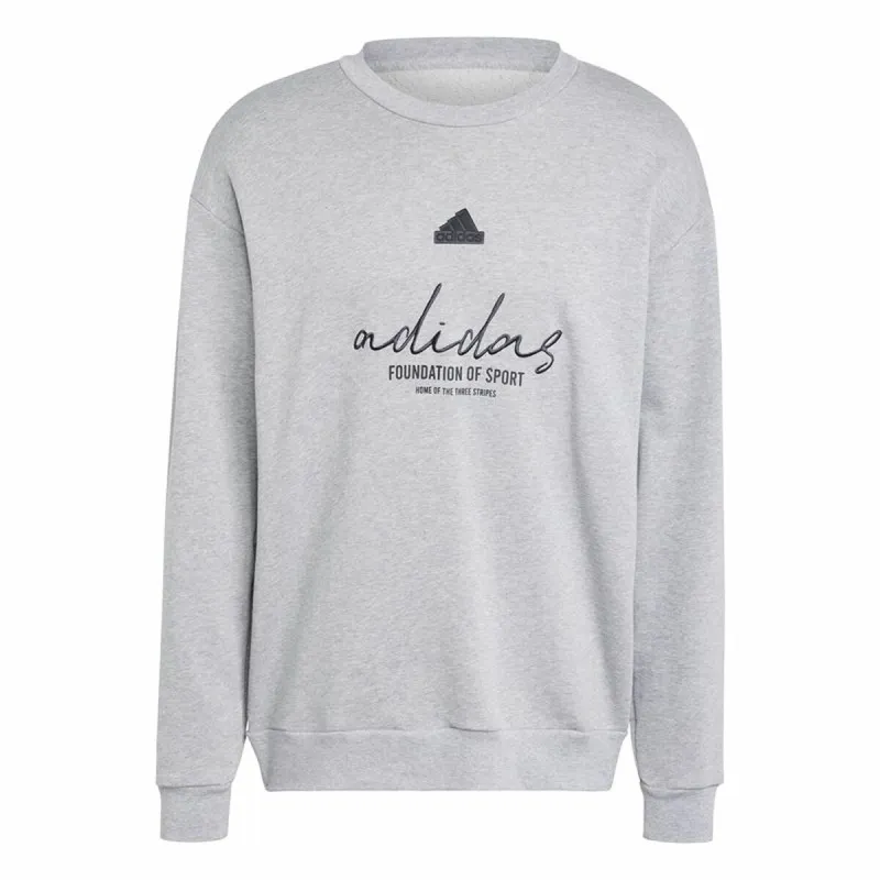 Vīriešu Sporta Krekls bez Kapuča Adidas Brand Love French Terry Pelēks