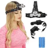 Аккумуляторный налобный фонарь LED Springos CS0059 с CREE T6 черный