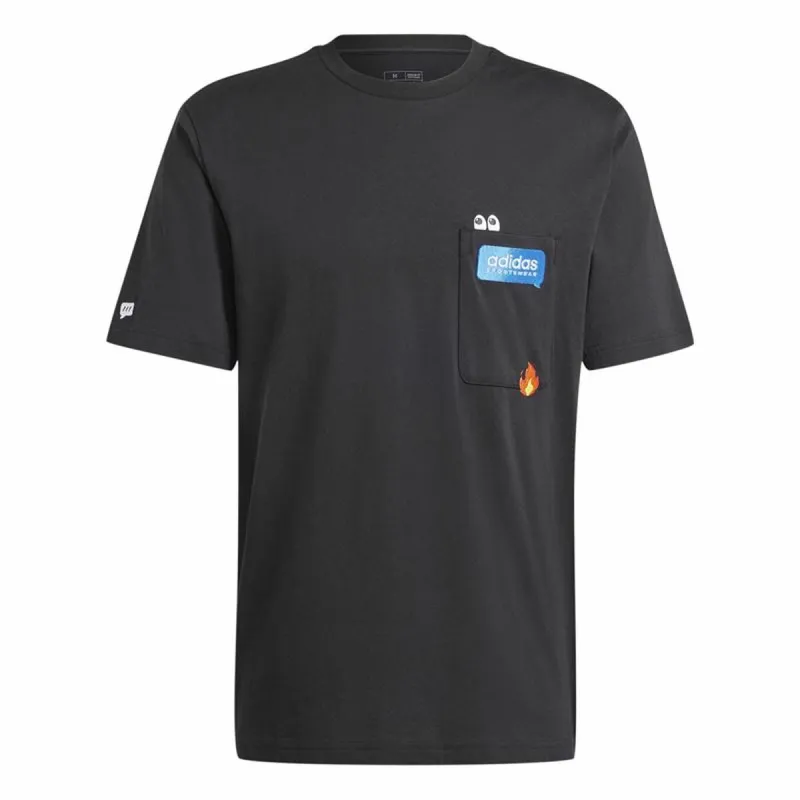Vyriški marškinėliai su trumpomis rankovėmis Adidas Remoji Pocket Graphic Juoda