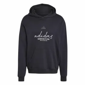 Vīriešu Sporta Krekls ar Kapuci Adidas Brand Love French Terry Melns