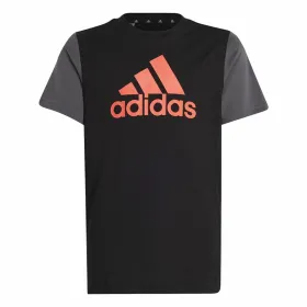 Футболка с коротким рукавом унисекс Adidas Essentials Чёрный