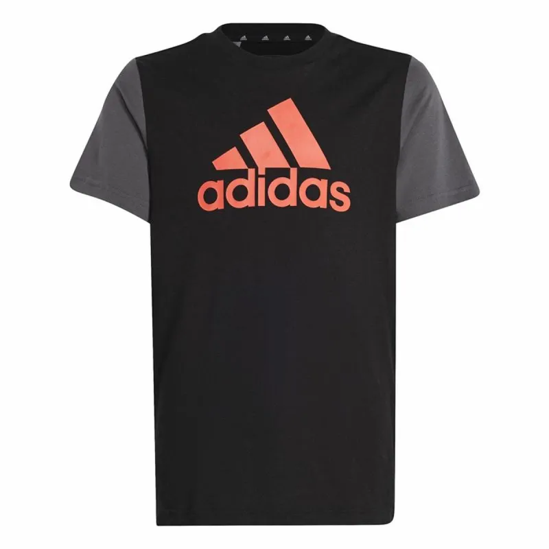 Футболка с коротким рукавом унисекс Adidas Essentials Чёрный