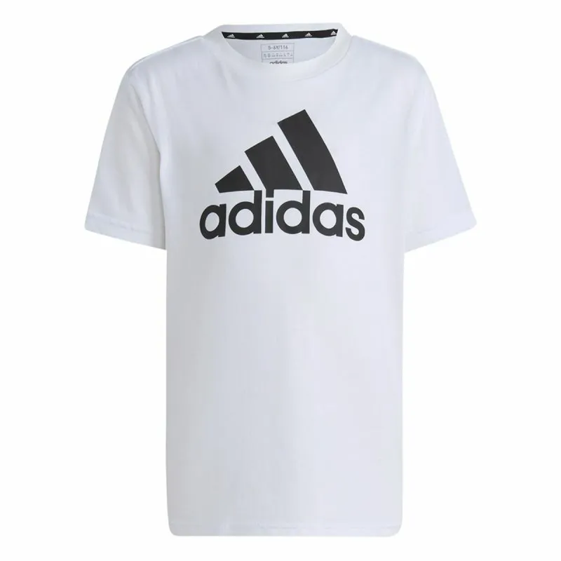 Uniseksiniai marškinėliai su trumpomis rankovėmis Adidas Lk Bl Co Balta