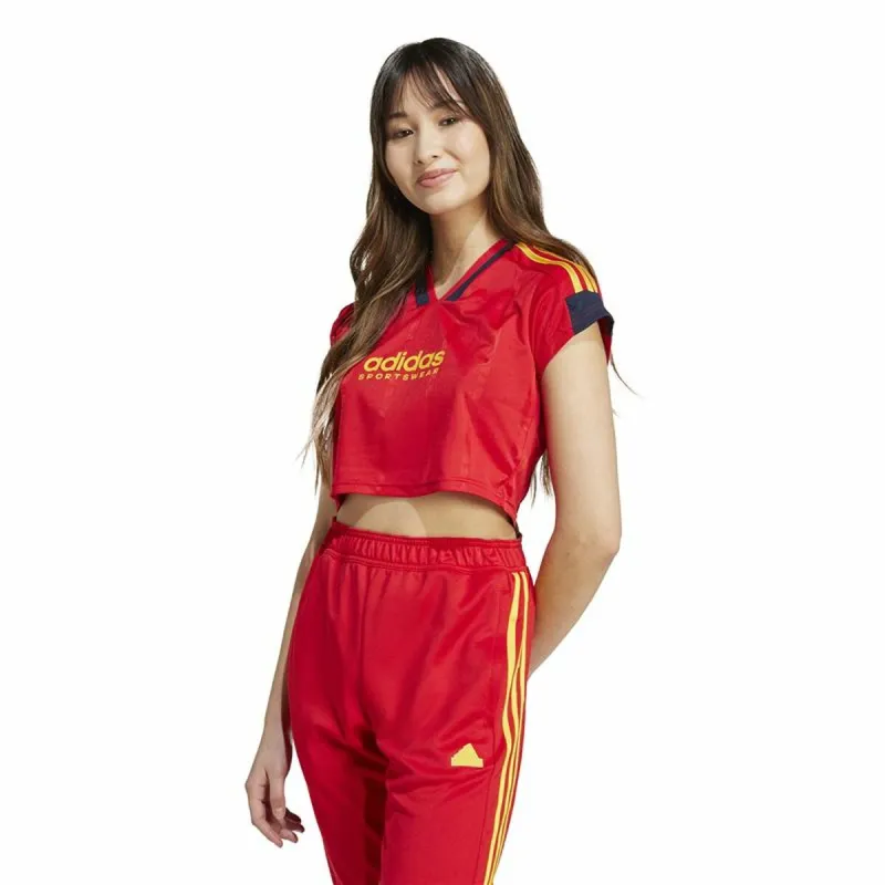 Футболка с коротким рукавом женская Adidas Tiro Cut 3  Красный
