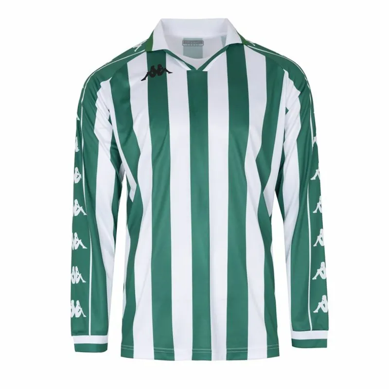 Men's Short-sleeved Football Shirt Kappa Onso White Green