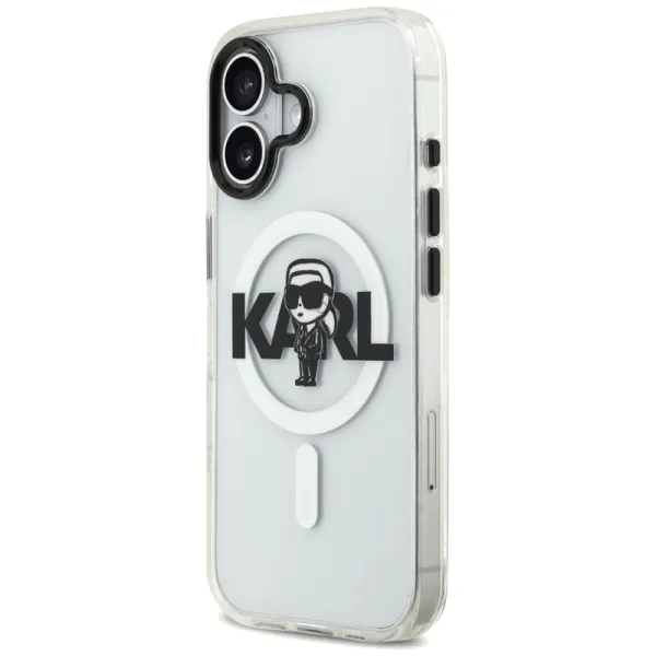 Karl Lagerfeld IML Karl Sketch Logo MagSafe - Case iPhone 17 (Clear)
