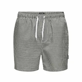Men’s Bathing Costume Only & Sons Onsted Stripe Seersucker White Black