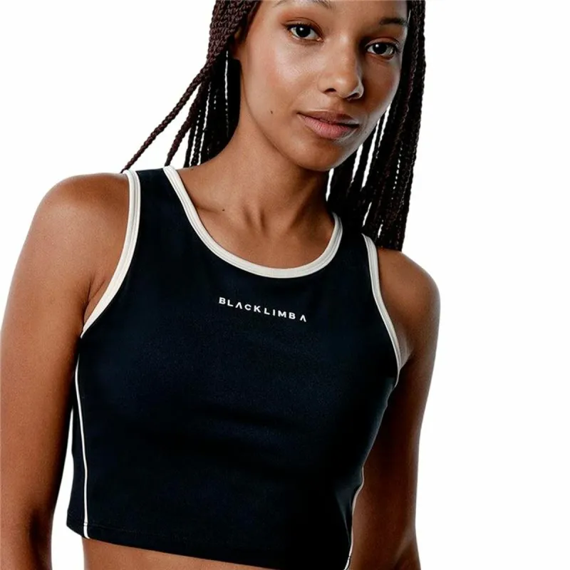 Moteriški sporto marškinėliai Black Limba Streamline Juoda Fitness