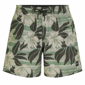 Men’s Bathing Costume O'Neill Cali Floral 16'' Green Olive