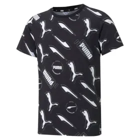 Детский Футболка с коротким рукавом Puma 585889 01 Чёрный