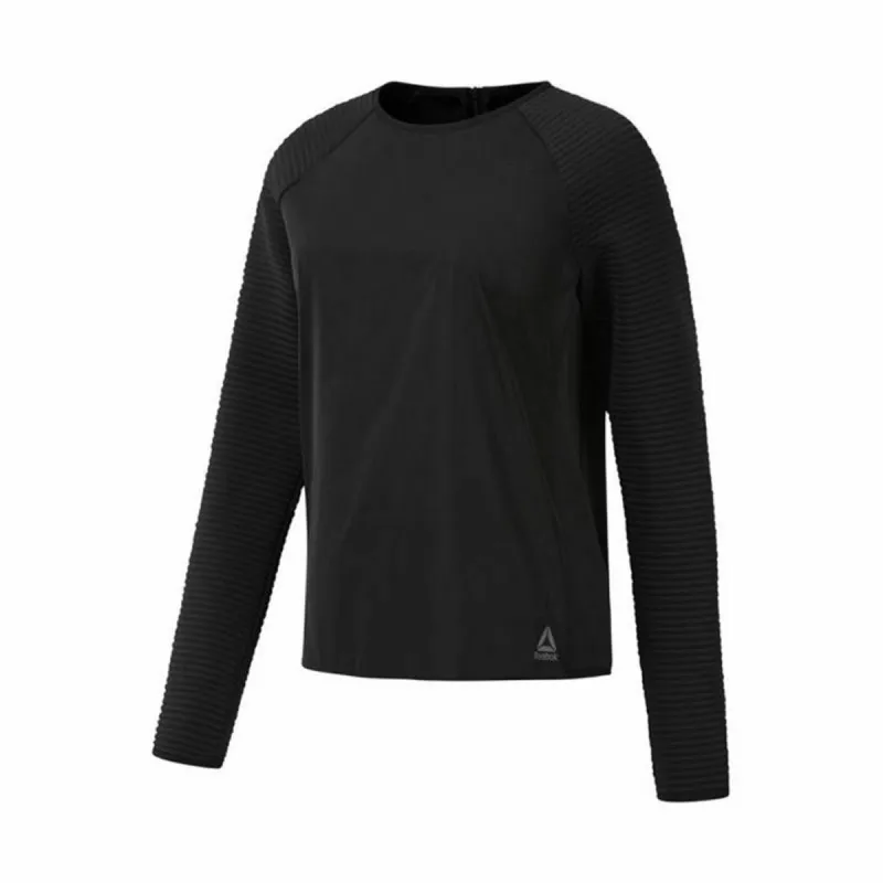 Moteriški marškinėliai su ilgomis rankovėmis Reebok Thermowarm Deltapeak Juoda