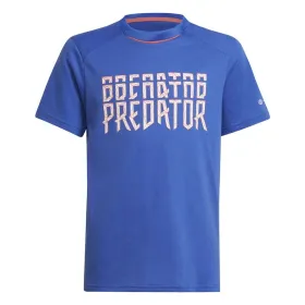 Детский Футболка с коротким рукавом Adidas Predator Blue Синий