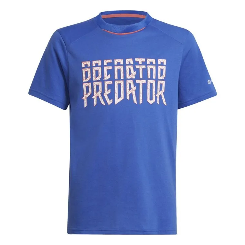 Child's Short Sleeve T-Shirt Adidas Predator Blue Blue