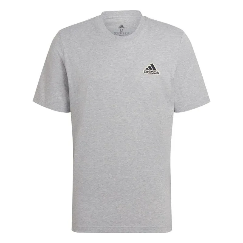 Vīriešu Krekls ar Īsām Piedurknēm Adidas Essentials Feelcomfy Gaiši pelēks