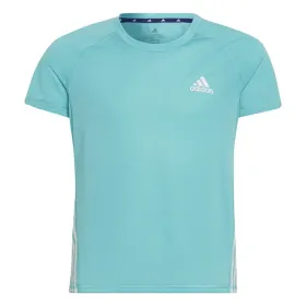 Детский Футболка с коротким рукавом Adidas AEROREADY Аквамарин
