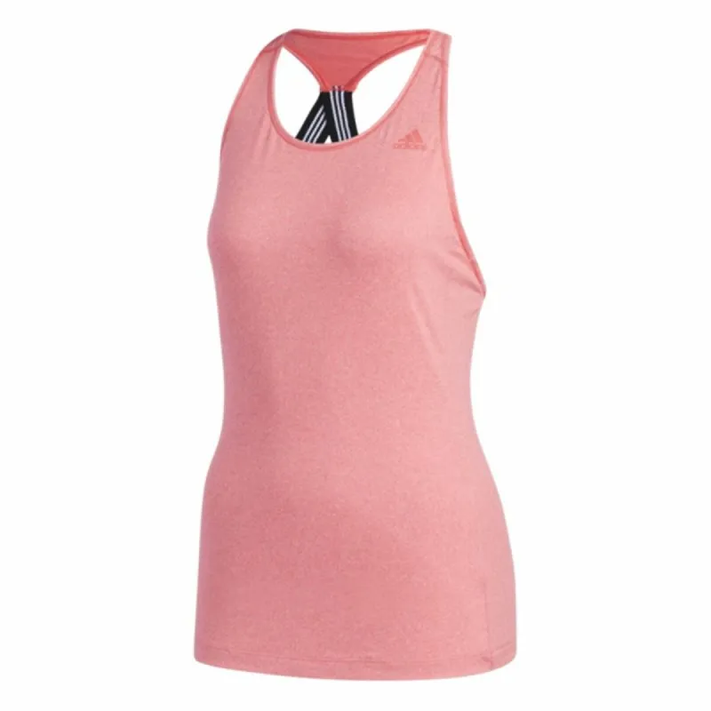 Moteriški marškinėliai be rankovių Adidas 3 Stripes Tank Rožinė
