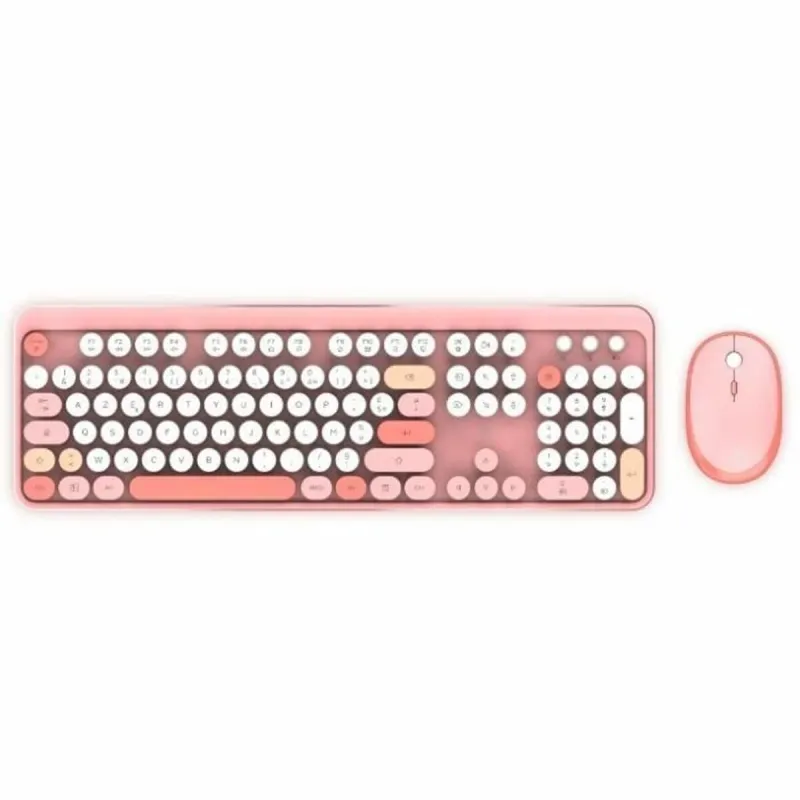 Klaviatūra un Pele Mobility Lab Pure Color Rose Azerty Francūzis