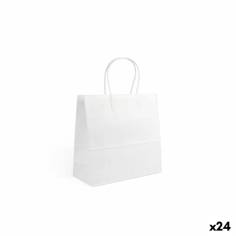 Popierinis maišelis Algon Balta 26 x 17 x 26 cm 3 Dalys (24 vnt.)