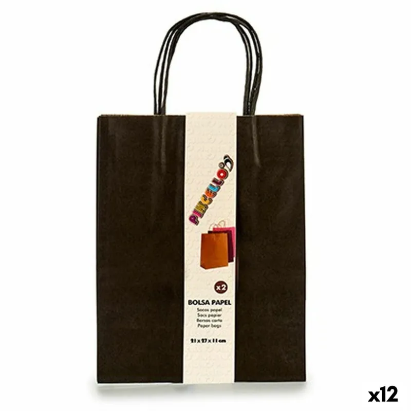 Somu komplekts Pincello Melns 11 x 36 x 21 cm Papīrs (12 gb.)