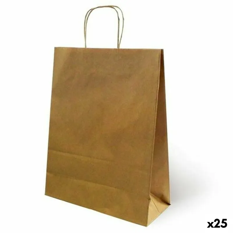 Krepšiai Fama Ruda Su rankenomis 125 g/m² 21 x 11 x 29 cm (25 vnt.)